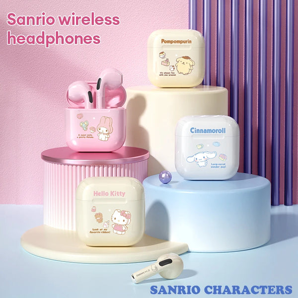 Miniso Sanrio EJ-116 New Wireless Bluetooth Earphones Smart Touch HIFI Sound Earbuds My Melody Cinnamoroll Hello Kitty Headsets