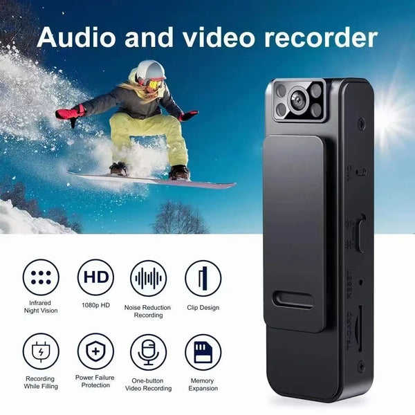 HD 1080P Portable Mini Camera Video Voice Recorder Night Vision Outdoors Sports Micro Camcorders SD Card Loop Recording