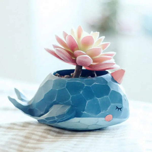 Cute Animals Flower Pots for Succulents Plants Crocodile Whale Dinosaur Elephant Planters Bonsai Home Desktop Decoration