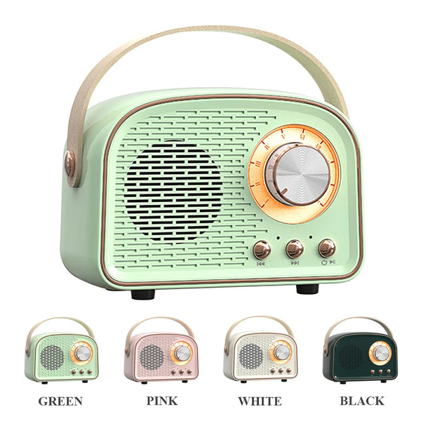 Mini Retro Bluetooth Portable Speaker With  Radio