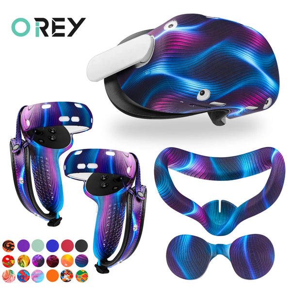 Silicone Protective Cover Shell Case For Oculus Quest 2 For Quest2 VR Headset Head Face Cover Eye Pad Handle Grip VR Accessories