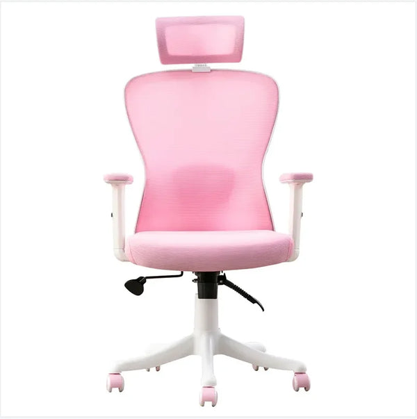 Comfortable Breathable Pink Grid Ergonomic Chair