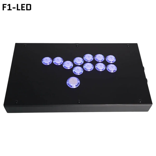 FightBox F1-LED All Button QANBA Blue QB-GCBT LED Arcade Buttons Hitbox Arcade Game stick Controller for PC/PS4/PS5/XBOX/SWITCH