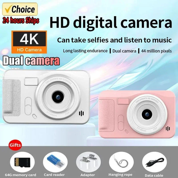 4K Digital Camera 44 Megapixels High-Definition Photography Travel Selfie Camera Entry-Level Small Students Campus Selfie camera