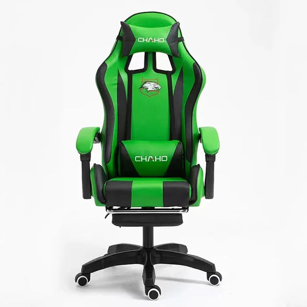 2024 New computer chair Green gaming chair PU leather office swivel chair lift bedroom furniture fashion sillas gamer chair