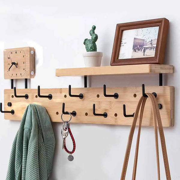 Decorative Wall Mounted Coat Hooks with Clock