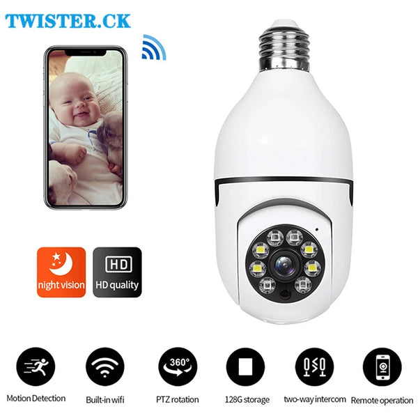 New Light Bulb Security Camera Wireless Outdoor Indoor 2.4G WiFi IP Camera for Home Security IPC Motion Detection Two-Way Audio