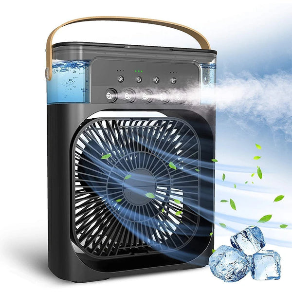 Mini Frost Fan Portable Air Conditioner AC Cooler Humidifier Personal Air Cooler With1/2/3 H Timing 7 Colors LED Light