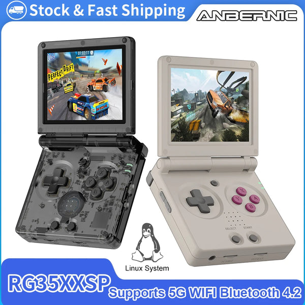 ANBERNIC RG35XXSP Retro Flip Handheld Game Console 3.5" IPS Screen Linux H700 Video Game Player Support Streaming WIFI Bluetooth